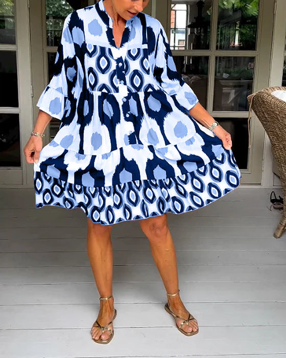 🔥HOT SALE🔥Spotted Print Pleated Dress