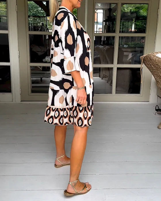 🔥HOT SALE🔥Spotted Print Pleated Dress